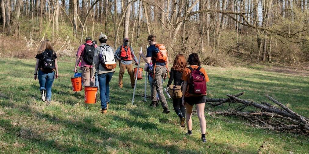 The Forest Ecology class does field work in Abernathy Field Station